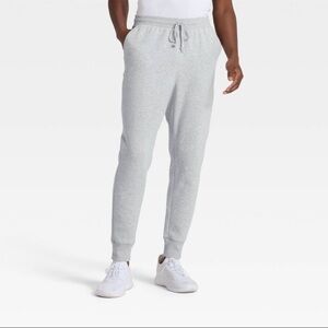 Men's Active Comfort Fleece Jogger Pants - All In Motion™ Heather Gray - M